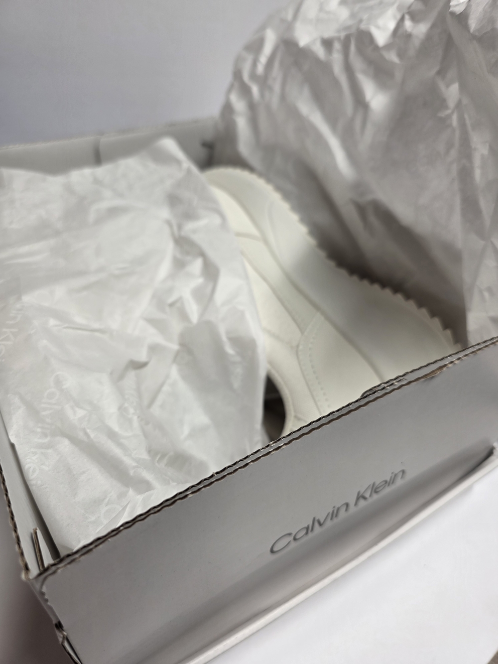 Calvin Klein Women’s Ivory Platform Sneakers - Picture 7 of 8